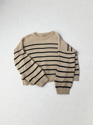 Jersey Stradivarius Rayas Beige Talla S