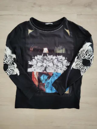 Sudadera Zara Estampada Talla M Mujer