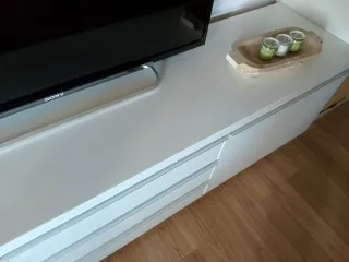 Mueble TV Ikea Besta Burs Blanco/Plata