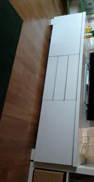 Mueble TV Ikea Besta Burs Blanco/Plata