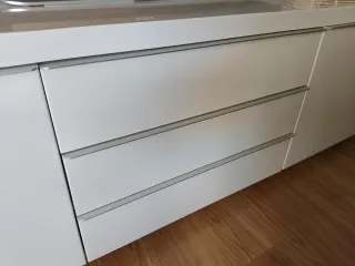 Mueble TV Ikea Besta Burs Blanco/Plata