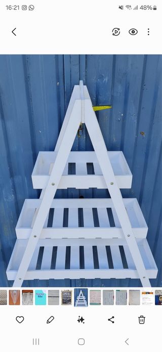 Estantería Escalera Blanca Madera