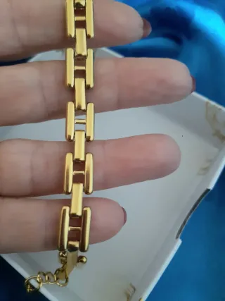 Pulsera Acero Inoxidable Bañada en Oro