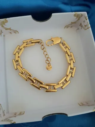 Pulsera Acero Inoxidable Bañada en Oro