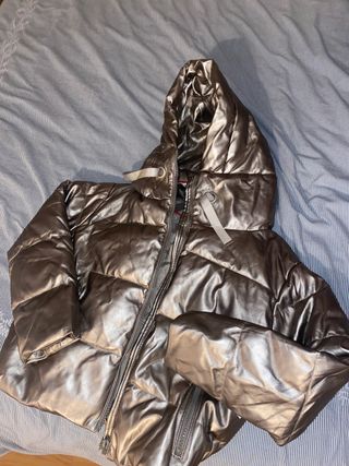 Abrigo plumífero plateado Softu Collection T M