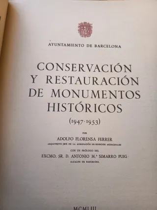 Libro Conservación y Restauración Monumentos Histó