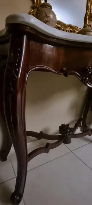 Consolle classica legno marmo
