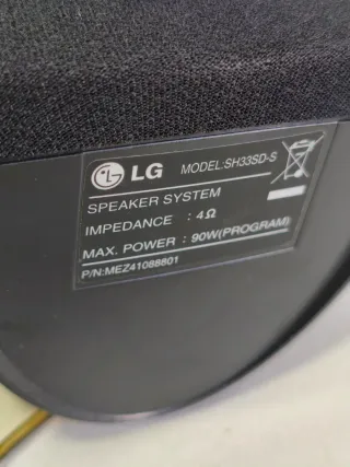 Subwoofer LG Home Cinema Negro