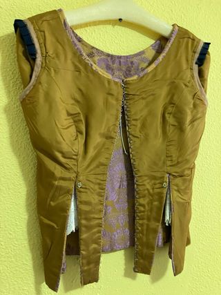 Corpiño Fallera Oro y Morado