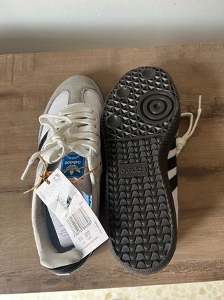 Adidas Samba Gris y Blanco