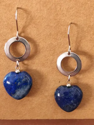 Lote 10 pares pendientes piedra natural