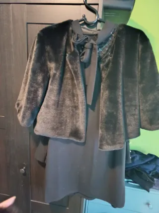 Vestido de fiesta negro lentejuelas y chaqueta