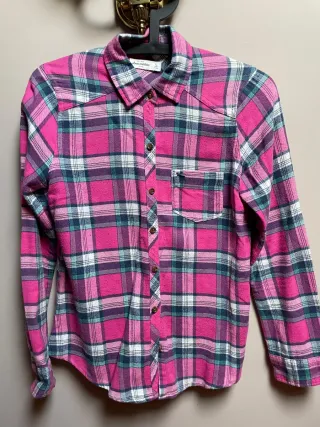 Camisa de cuadros Abercrombie XL rosa