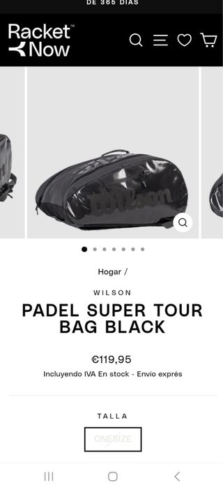 Paletero Padel Wilson Negro