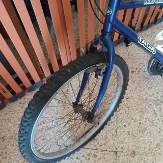 Bicicleta de montaña azul