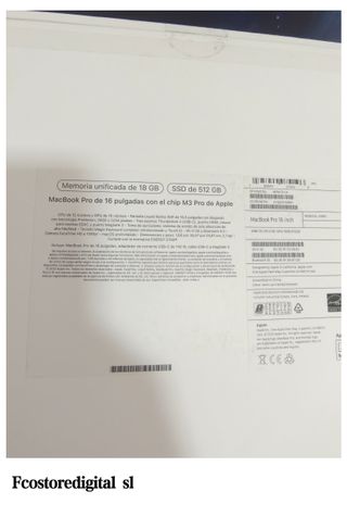 Macbook Pro 16" chip M3 Pro de 18/512gb - 100% bat