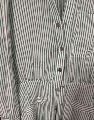 Vestido Maje rayas verde y blanco Talla M