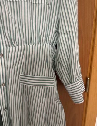 Vestido Maje rayas verde y blanco Talla M