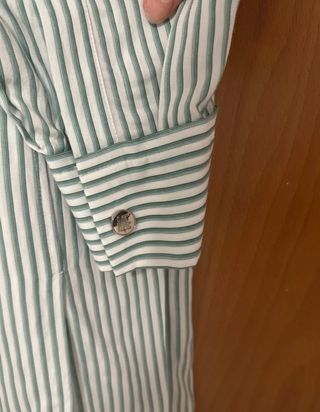 Vestido Maje rayas verde y blanco Talla M