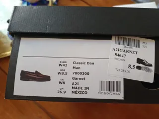 Mocasines Sebago Burdeos Talla 42