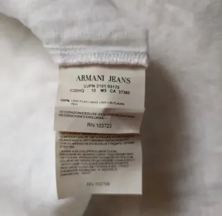 Camicia, Armani Jeans, Lino Donna Tg M,