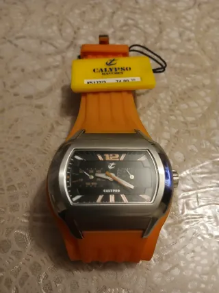 Reloj Calypso Naranja y Plata