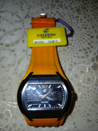 Reloj Calypso Naranja y Plata