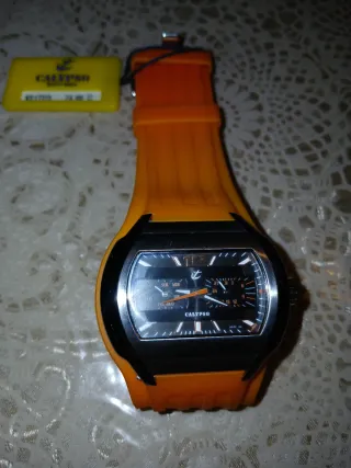 Reloj Calypso Naranja y Plata