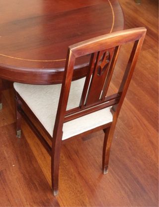 Conjunto 6 mesas madera antiguas