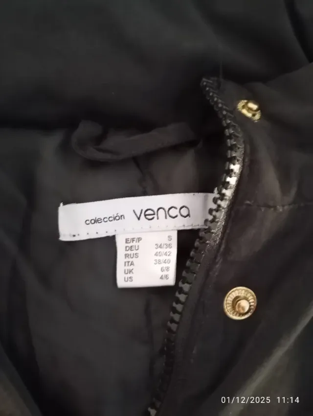 Chaqueta/parka negra mujer