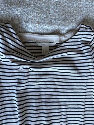 Camiseta H&M Rayas Manga Larga Algodón