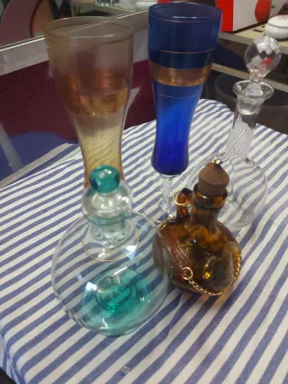 Set 5 Oggetti Arredo Vetro