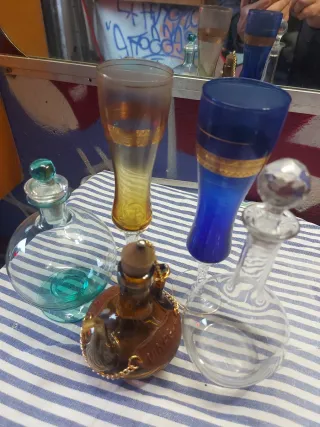 Set 5 Oggetti Arredo Vetro