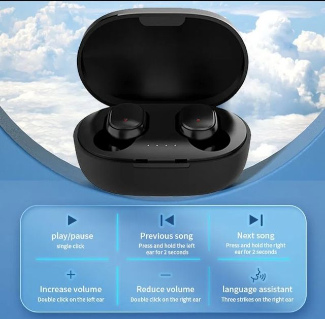 Auriculares Bluetooth 5.2 Negros