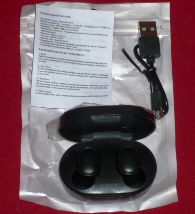 Auriculares Bluetooth 5.2 Negros