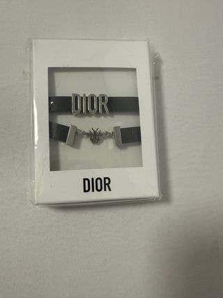 Pulsera Dior Abeja Plata y Negro