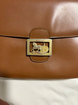 Bolso Celine Marrón y Dorado