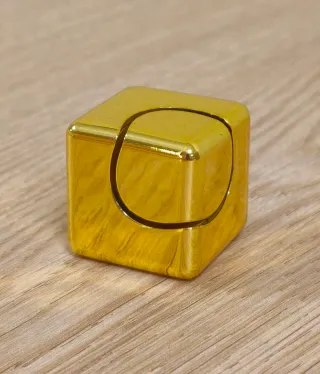 Cubo Spinner Metálico Dorado
