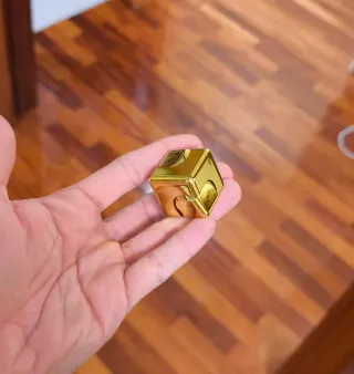 Cubo Spinner Metálico Dorado