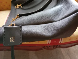 Bolso Negro Piel Texturizada