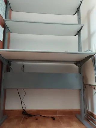 Escritorio Ikea Estudio Gris/Blanco