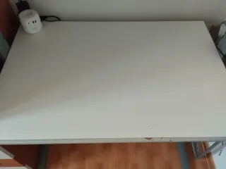 Escritorio Ikea Estudio Gris/Blanco