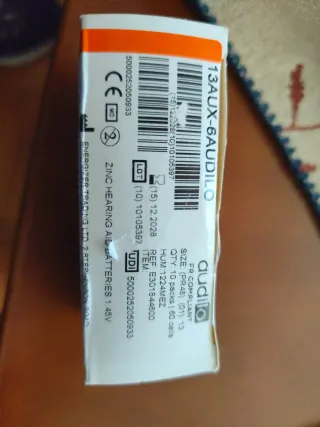 Pilas Audilo 13AUX (60 uds)