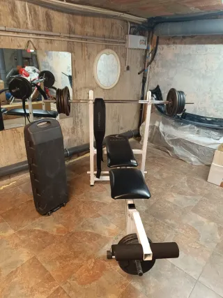 Press de banca con pesas