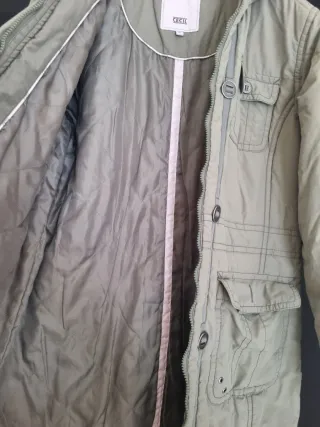 Giubbotto lungo donna verde