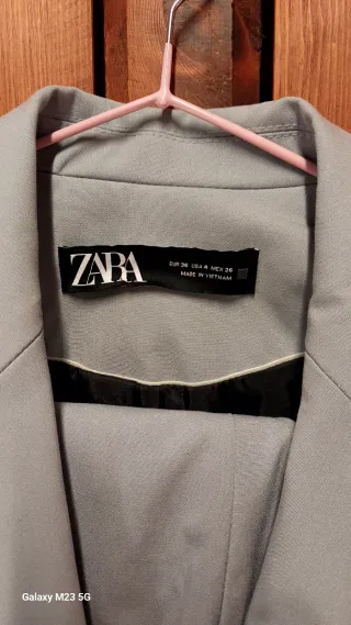 Traje Americana Zara Gris