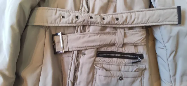 Chaquetón señora beige/gris