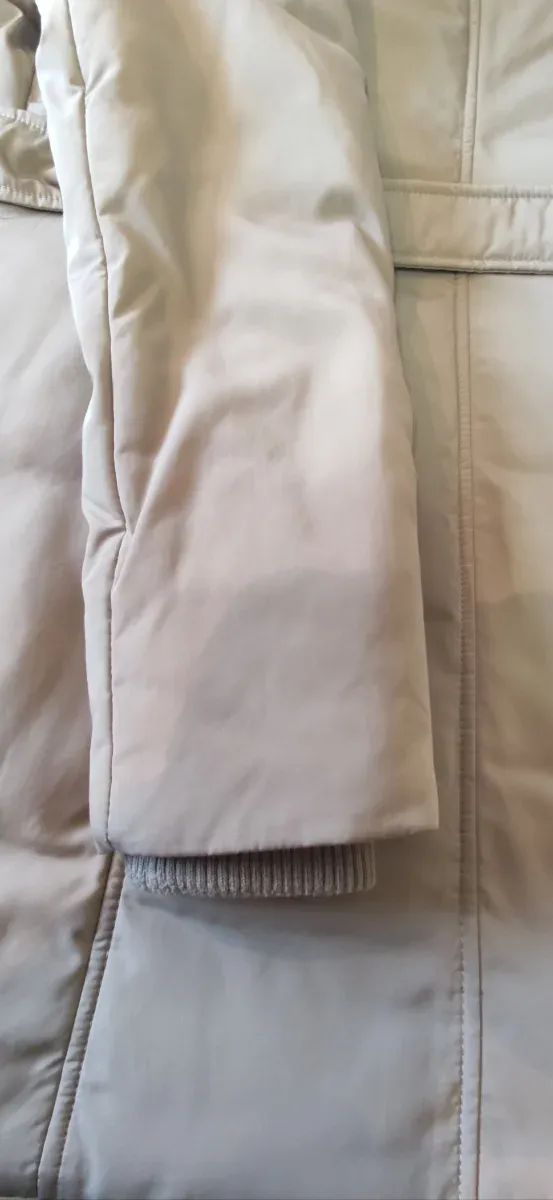 Chaquetón señora beige/gris