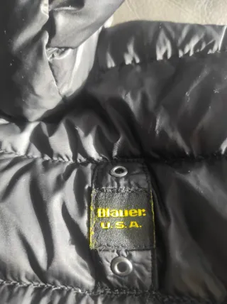 Plumífero Blauer USA Talla 12 Negro/Oliva