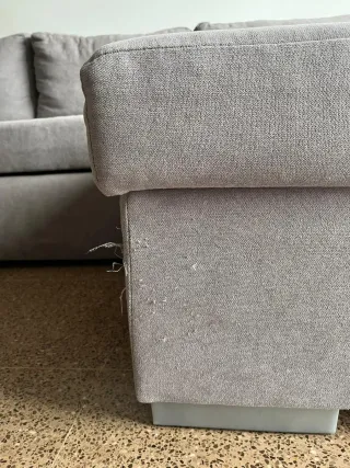 Sofá cama chaise longue 3 plazas gris